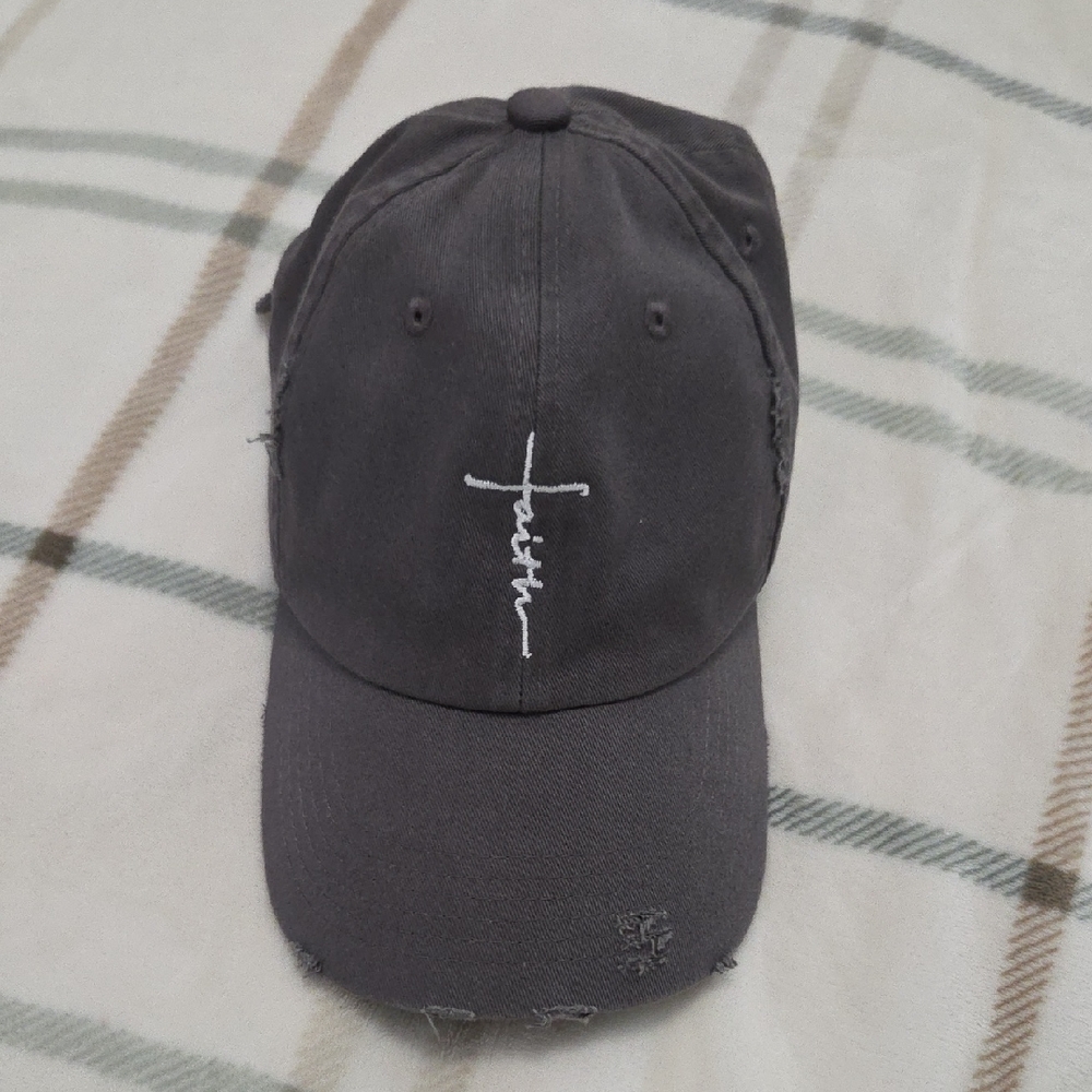 Gray Distressed Cap